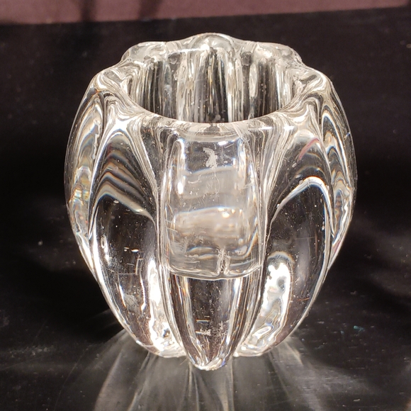 Set of 2 Lead Crystal Votive Candle Holders 3" Round Cut Royal Crystal Rock/Cris - Picture 4 of 8